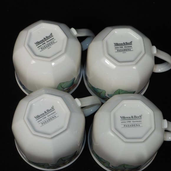 4 beautiful tea cups. Villeroy & Boch Germany Pasadena - Picture 8 of 8